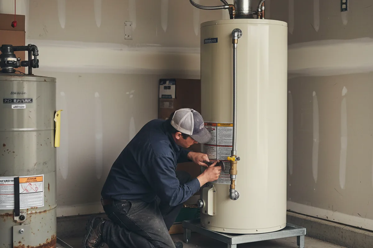 Water heater and shutoff valve replacement in Palos Hills